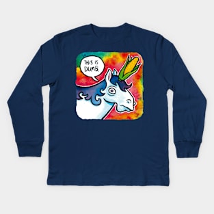 UniCORN, get it? Har har. This is dumb. Kids Long Sleeve T-Shirt